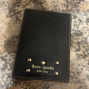 Kate Spade Black Textured Passport Cover